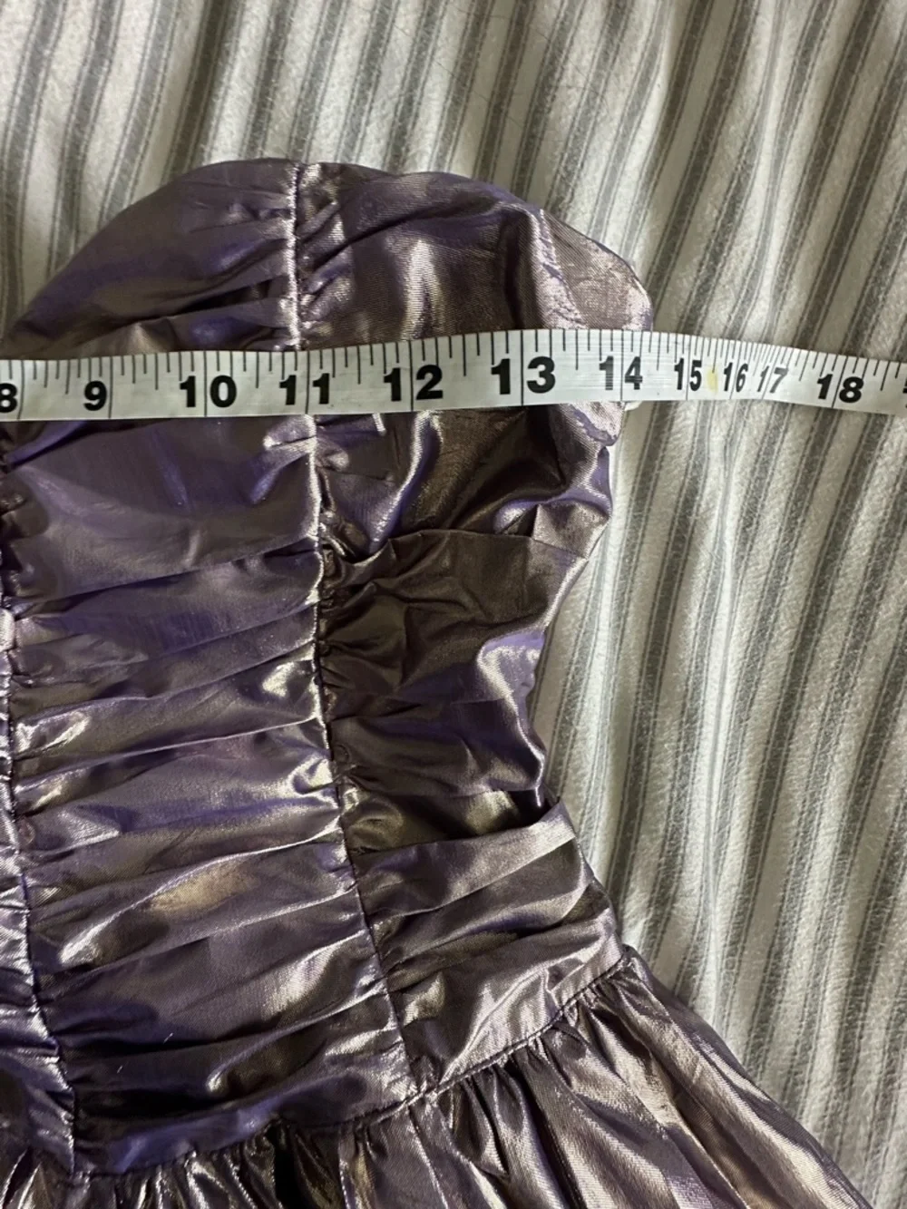 GUNNE SAX Jessica McClintock Purple Prom Gown 5 Iridescent 80s Bridgerton Formal - Picture 9 of 11